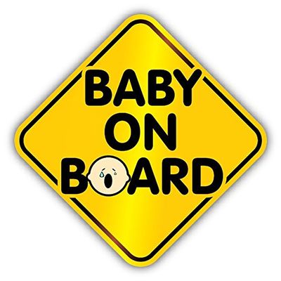 Zirni Baby On Board Cry Warning Sign Sticker Decal Design