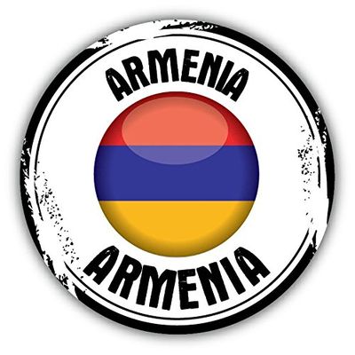 Zirni Armenia Flag Grunge Stamp Sticker Decal Design
