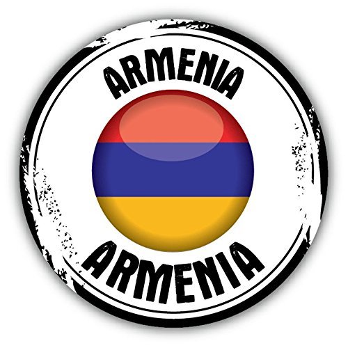 Zirni Armenia Flag Grunge Stamp Sticker Decal Design