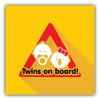 Zirni Baby On Board Twins Sign Sticker Decal Design