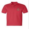ALLNTRENDS Men's Polo T Shirt Mason Symbol Embroidered Freemasonry Shirt (XL, Red) view 1