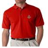 ALLNTRENDS Men's Polo T Shirt Mason Symbol Embroidered Freemasonry Shirt (XL, Red) view 2