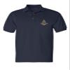 ALLNTRENDS Men's Polo T Shirt Mason Symbol Embroidered Freemasonry Shirt (XL, Navy Blue) view 1