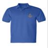 ALLNTRENDS Men's Polo T Shirt Mason Symbol Embroidered Freemasonry Shirt (L, Royal Blue) view 1