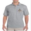 ALLNTRENDS Men's Polo T Shirt Mason Symbol Embroidered Freemasonry Shirt (M, Sporty Grey) view 2
