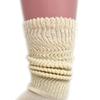 AWS/American Made Cotton Lightweight Slouch Socks for Women Extra Thin Socks Size 9 to 11 (Ecru - 3 Pairs) view 4