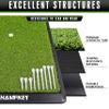 CHAMPKEY Premium Synthetic Turf Golf Hitting Mat | Heavy Duty Rubber Base Golf Practice Mat | Come with 1 Rubber Tee and 9 Plastic Tees (13" x 17", LITE Version) view 4