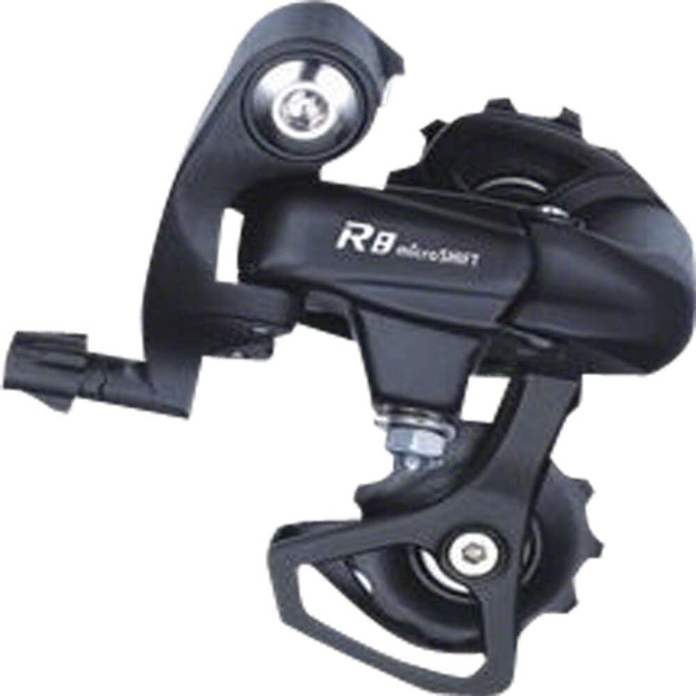 microSHIFT | R8 Rear Derailleur | 8 and 9 Speed | Short Cage | Black