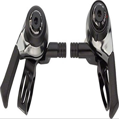microSHIFT | Thumb Shifter Set | 10-Speed Mountain | Double/Triple | Shimano DynaSys Compatible | Black