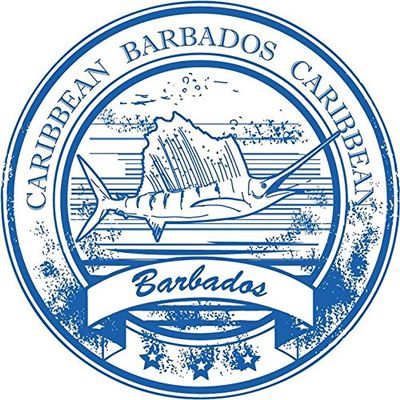 Zirni Barbados Caribbean Travel Stamp Sticker Decal Design