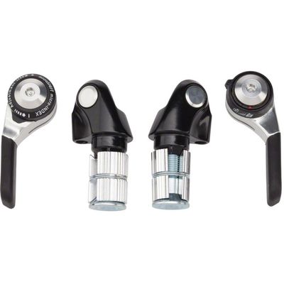 microSHIFT | Bar End Shifter Set | 9-Speed Road | Double/Triple | Shimano Compatible | Silver