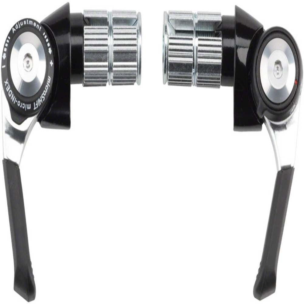 microSHIFT | Bar End Shifter Set | 8-Speed Road | Double/Triple | Shimano Compatible | Black