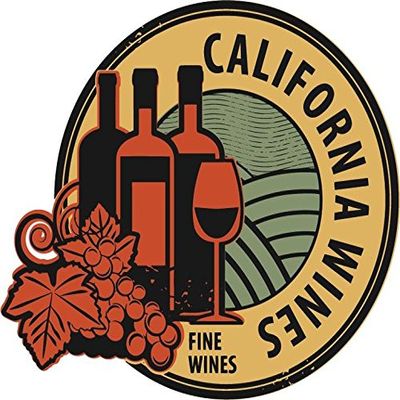 Zirni California Wines Drink Travel Stamp Sticker Decal Design