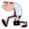 Zirni Businessman Disappointed Cartoon Sticker Decal Design