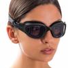 AqtivAqua Swim Goggles Swimming Goggles for Adult Men Women Kids 6-14 Youth Girls Boys Childrens DX-S (All Black frame, Silver case, Shade lens) view 1