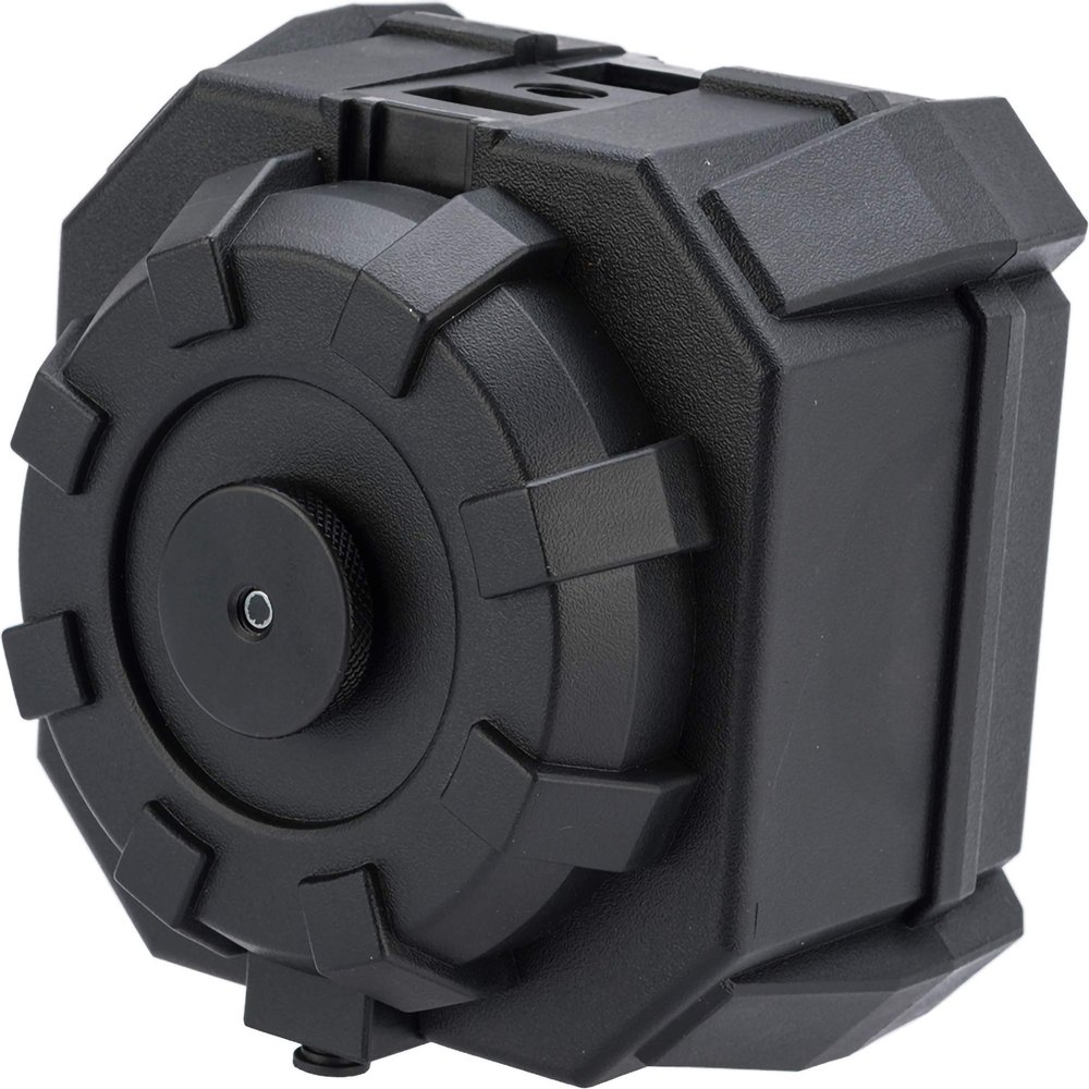 Evike Airsoft - Angel Custom 2000 Round Blok Firestorm AEG Airsoft Drum Flashmag (Color: Black/Body Only)