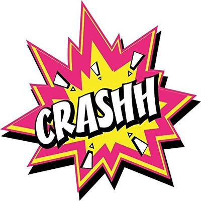 Zirni Crash Speech Bubble Comic Book Sticker Decal Design