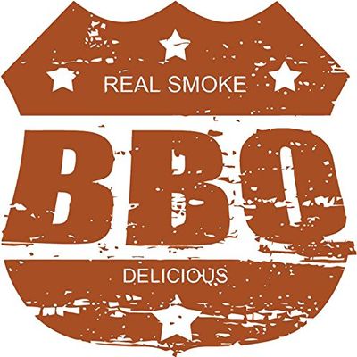 Zirni Grunge Barbeque Real Smoke Badge Food Sticker Decal Design