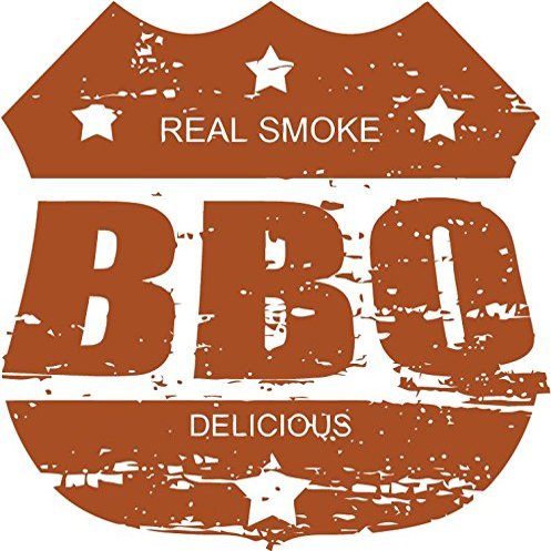 Zirni Grunge Barbeque Real Smoke Badge Food Sticker Decal Design