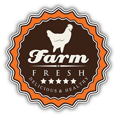 Zirni Delicious and Healthy Chicken Label Sticker Decal Design