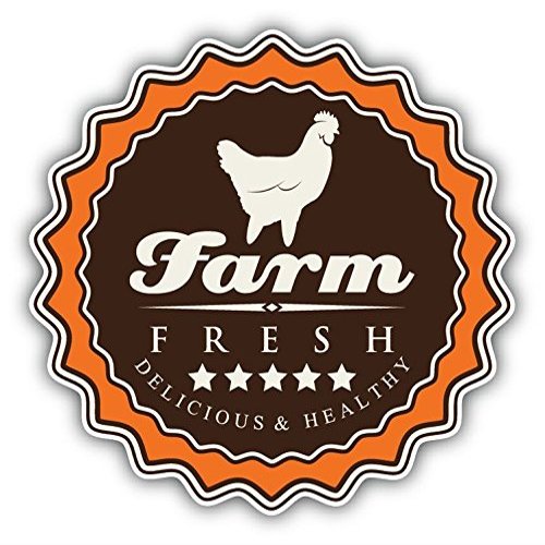 Zirni Delicious and Healthy Chicken Label Sticker Decal Design