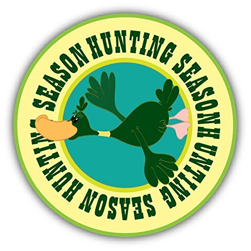 Zirni Hunting Season Duck Sign Sticker Decal Design