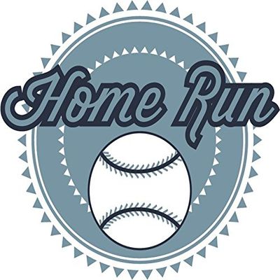 Zirni Home Run Baseball Sport Badge Sticker Decal Design