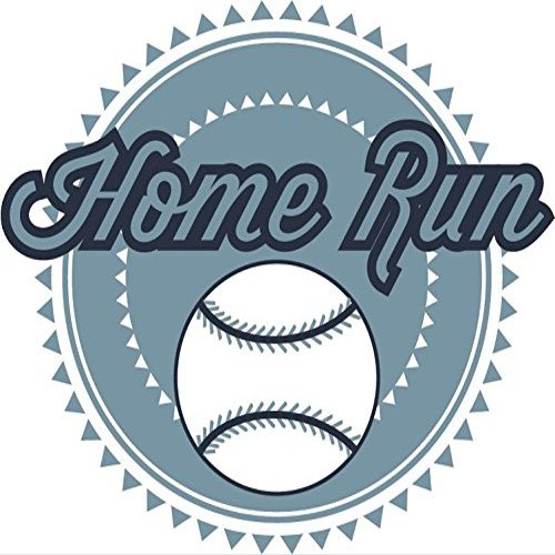 Zirni Home Run Baseball Sport Badge Sticker Decal Design