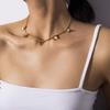 Bonayabo Butterfly Choker Necklace Fairy Insect Necklace Drop Dangle Earrings Jewelry Set Gift for Women Gold view 2