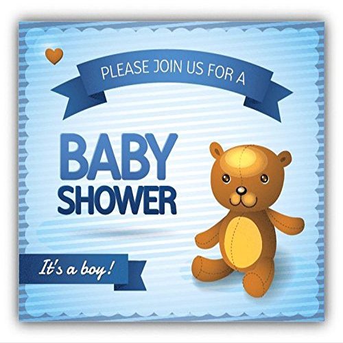 Zirni Baby Shower Teddy-Bear It's A Boy Sticker Decal Design