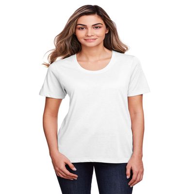 Core 365 Ladies' Fusion ChromaSoft Performance T-Shirt S WHITE