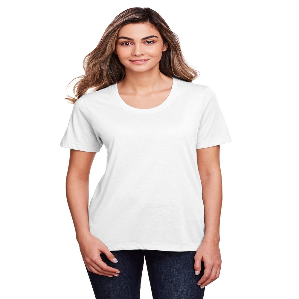 Core 365 Ladies' Fusion ChromaSoft Performance T-Shirt S WHITE