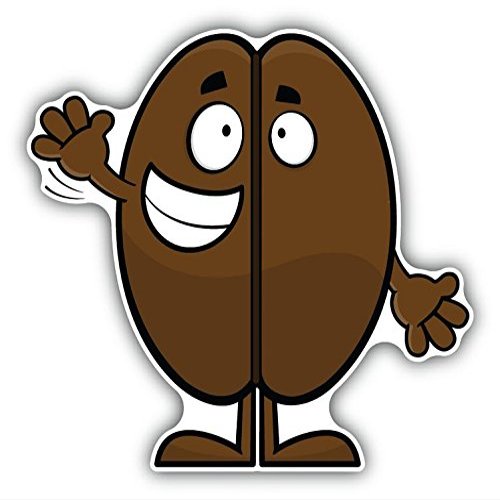 Zirni Coffee Bean Cartoon Sticker Decal Design