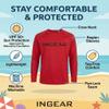 INGEAR Boys UPF 50+ Rash Guard Swim Shirt  Quick-Dry Lightweight Sun Protection for Swimming, Surfing & Beach, XSXL(Royal, Small) view 4