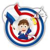 Zirni France Flag Soccer Fan Cartoon Sticker Decal Design