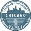 Zirni Chicago City Illinois USA United States Travel Grunge Stamp Sticker Decal Design view 1