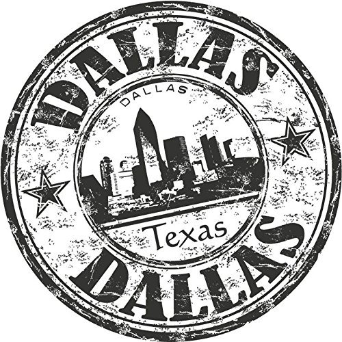 Zirni Dallas City Texas USA United States Travel Grunge Stamp Sticker Decal Design