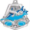 Crown Awards 2" Silver Swimming Medals, Shiny Captain Swim Award with Free Neck Ribbon 50 Pack view 2
