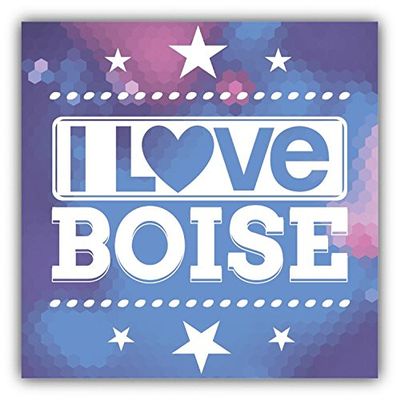 Zirni I Love Boise City United States Slogan Sticker Decal Design