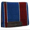 Showman 36" x 34" Cutter Style Saddle Pad w/Diamond Design (Blue/Red) view 2