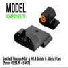 XS SIGHTS R3D Tritium Night Sight Orange for S&W M&P & M2.0 Shield, Shield Plus, Shield OR, & Shield X, Front and Rear Glow in The Dark Tritium for Tactical Applications view 2