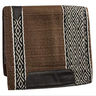 Showman 36" x 34" Cutter Style Saddle Pad w/Diamond Design (Brown/Cream)