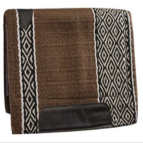 Showman 36" x 34" Cutter Style Saddle Pad w/Diamond Design (Brown/Cream)