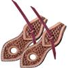 Showman Basketweave Tooled Light Leather Slobber Straps view 1