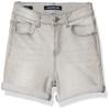 Calvin Klein Girls' Jean Shorts, Stretch Denim, Boyfriend Fit, Mid to High Rise, Overcast/Cuff, 8 view 1