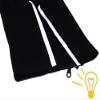 JFH Full Face Ski Mask with Reflective High Visibility Zipper (Solid Black) view 3