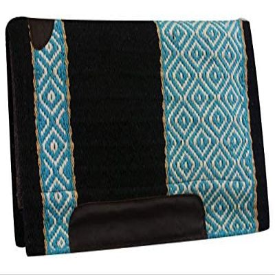 Showman 36" x 34" Cutter Style Saddle Pad w/Diamond Design (Turquoise/Black)