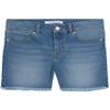 Calvin Klein Girls' Jean Shorts, Stretch Denim, Boyfriend Fit, Mid to High Rise, Authentic/Cut Off, 14 view 1