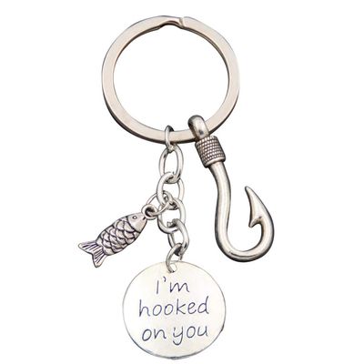 Amosfun Llaveros Para Hombres Fish Hook Keychain Im Keychain Fathers Day Jewelry Keyring Ornament Men