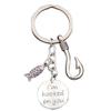 Amosfun Llaveros Para Hombres Fish Hook Keychain Im Keychain Fathers Day Jewelry Keyring Ornament Men view 1